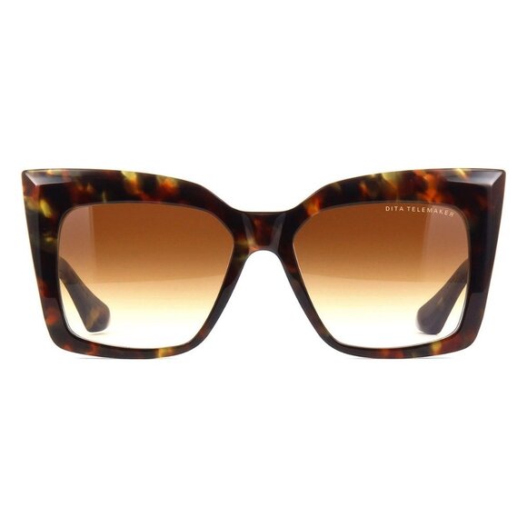 A2590Z New DITA Telemaker Havana Square DTS704 02 Sunglasses Women - Picture 2 of 5